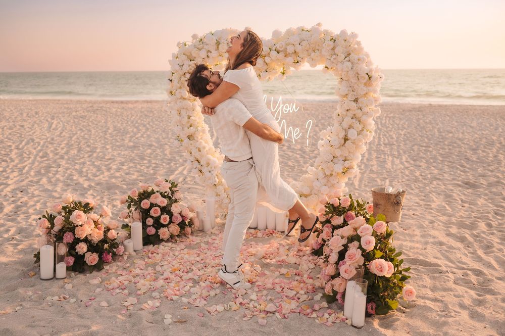 Emotional beach proposal during a coastal photography session