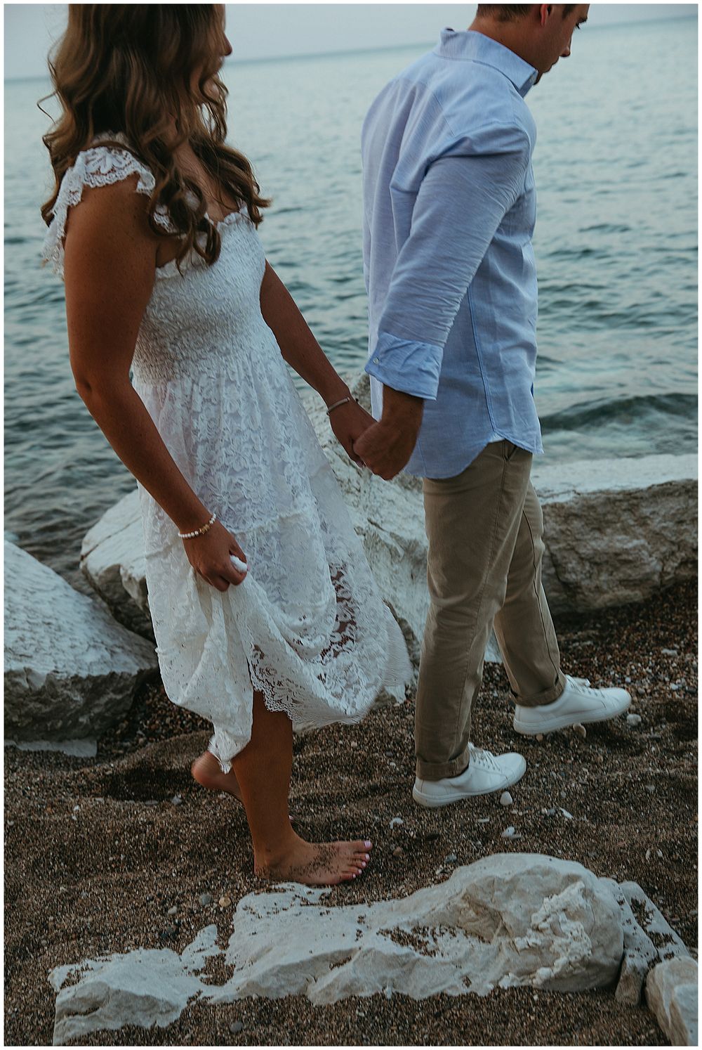Lake Michigan Engagement Photos Chicago Wedding Photographer Melissa Marie Photography