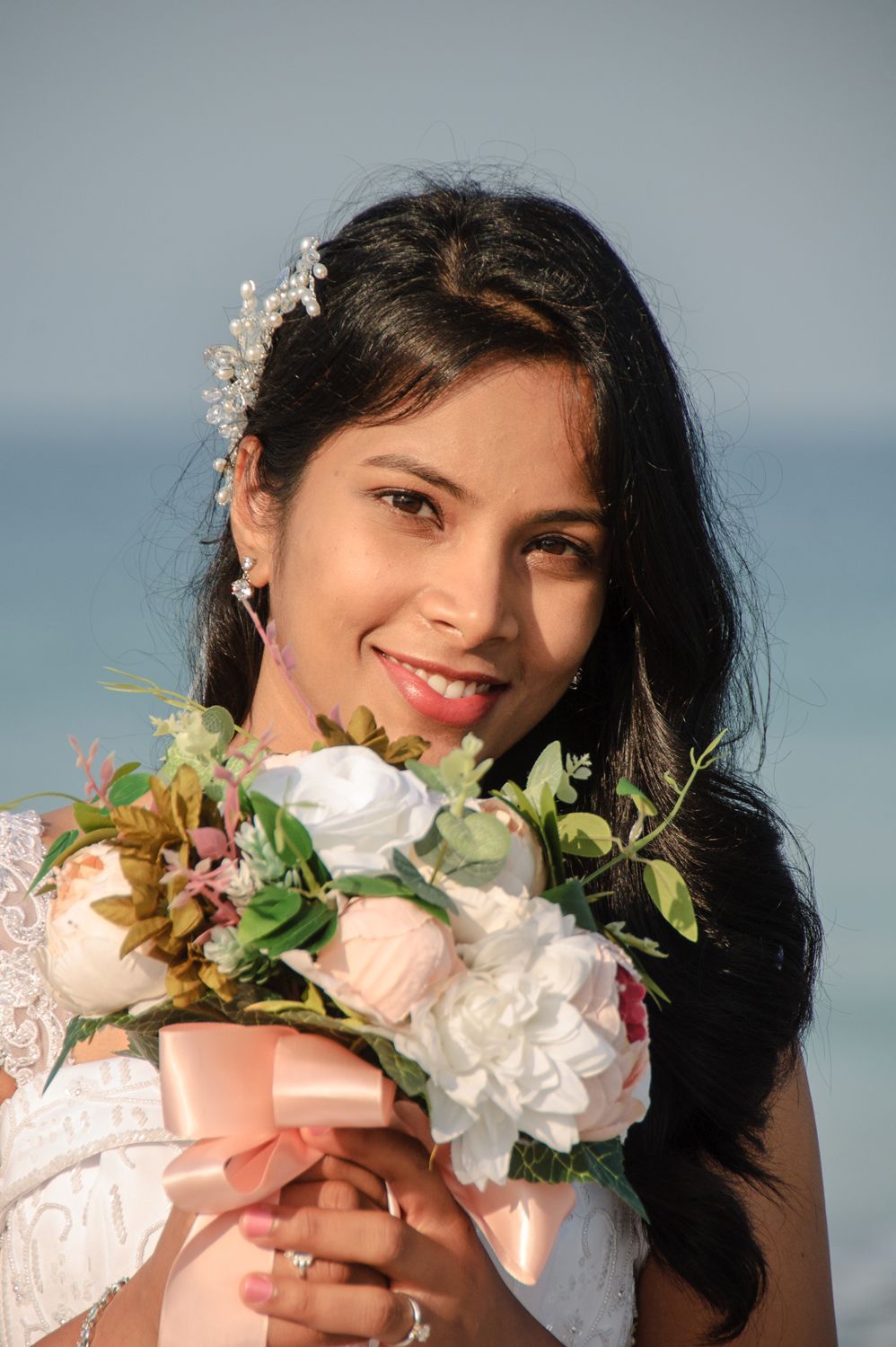 wedding photo of bride in New Port Richey