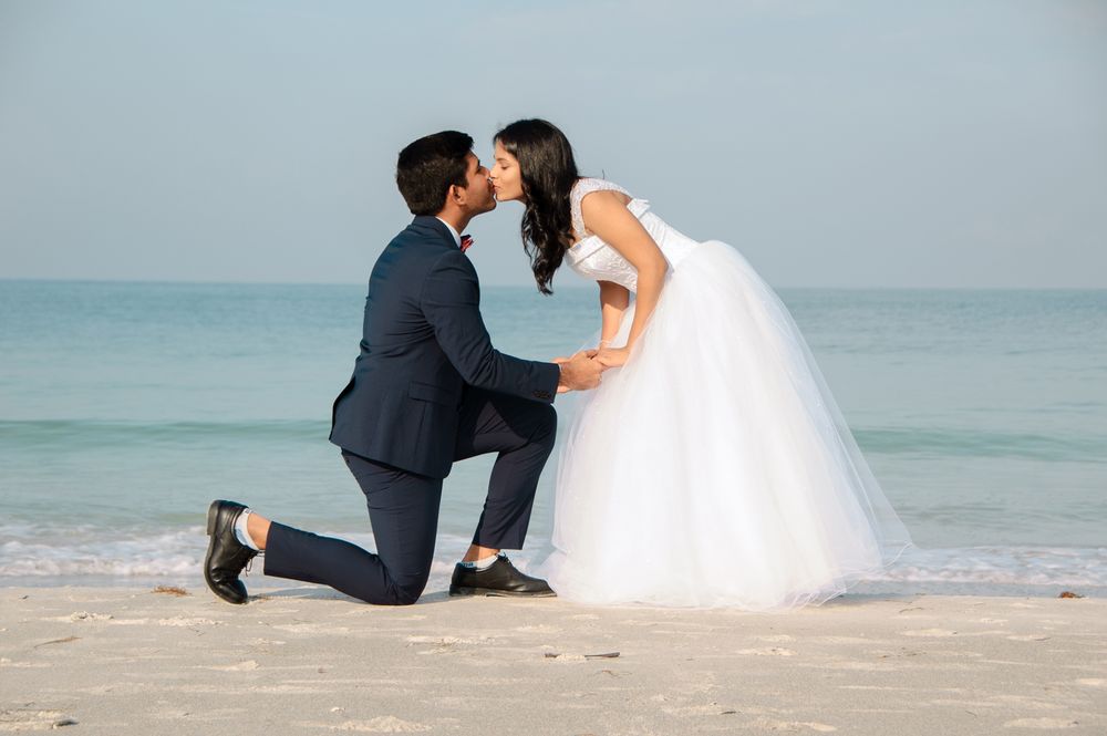 wedding photo of proposal in New Port Richey