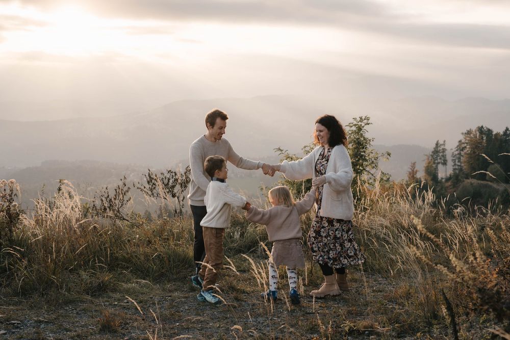Dancing as a family shooting