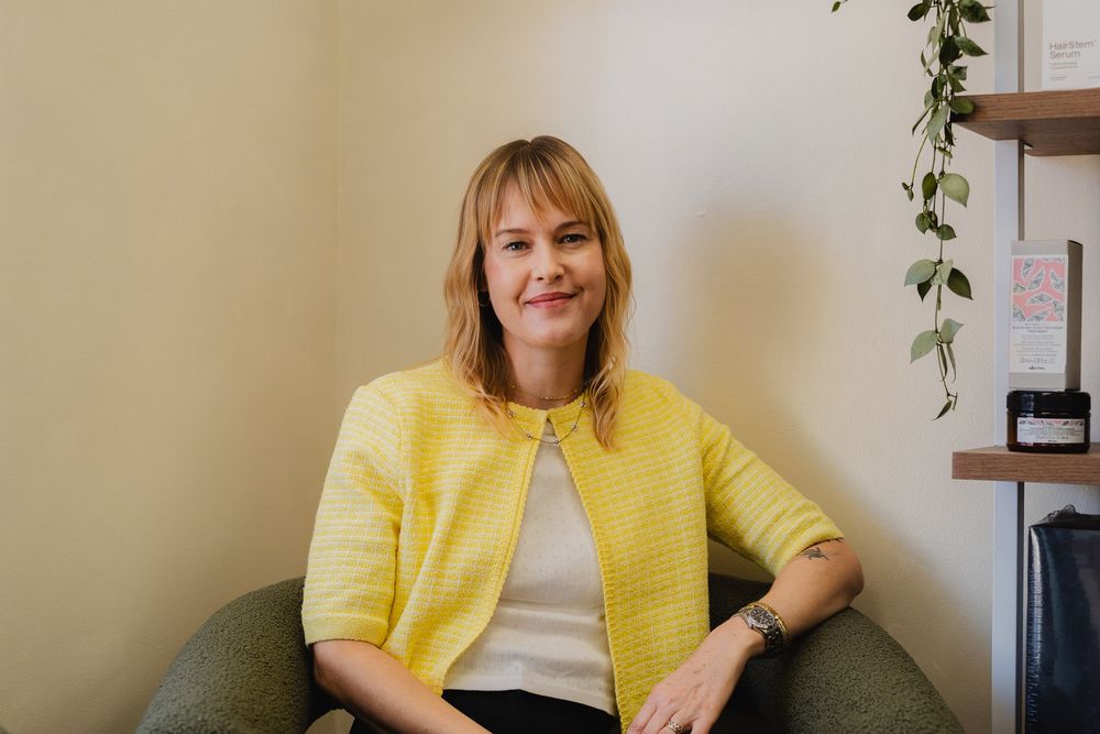 Warm branding portrait of Jill in her Eagle Rock studio photographed by a Pasadena branding photographer.