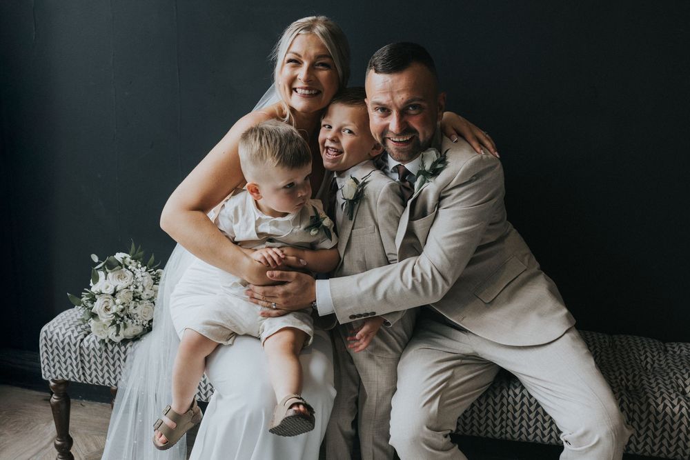 albert's Worsley wedding photography bride groom page boys