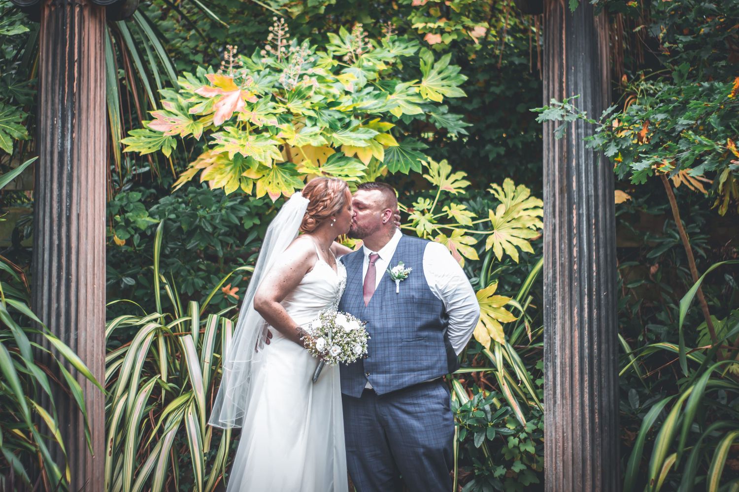 Wedding Couple shot with naturalistic background