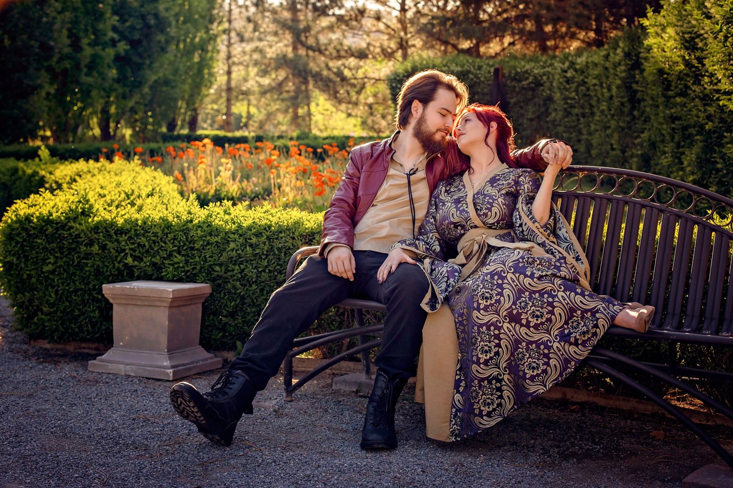 renaissance couple engagements Thanksgiving Point ashton gardens Lehi Utah