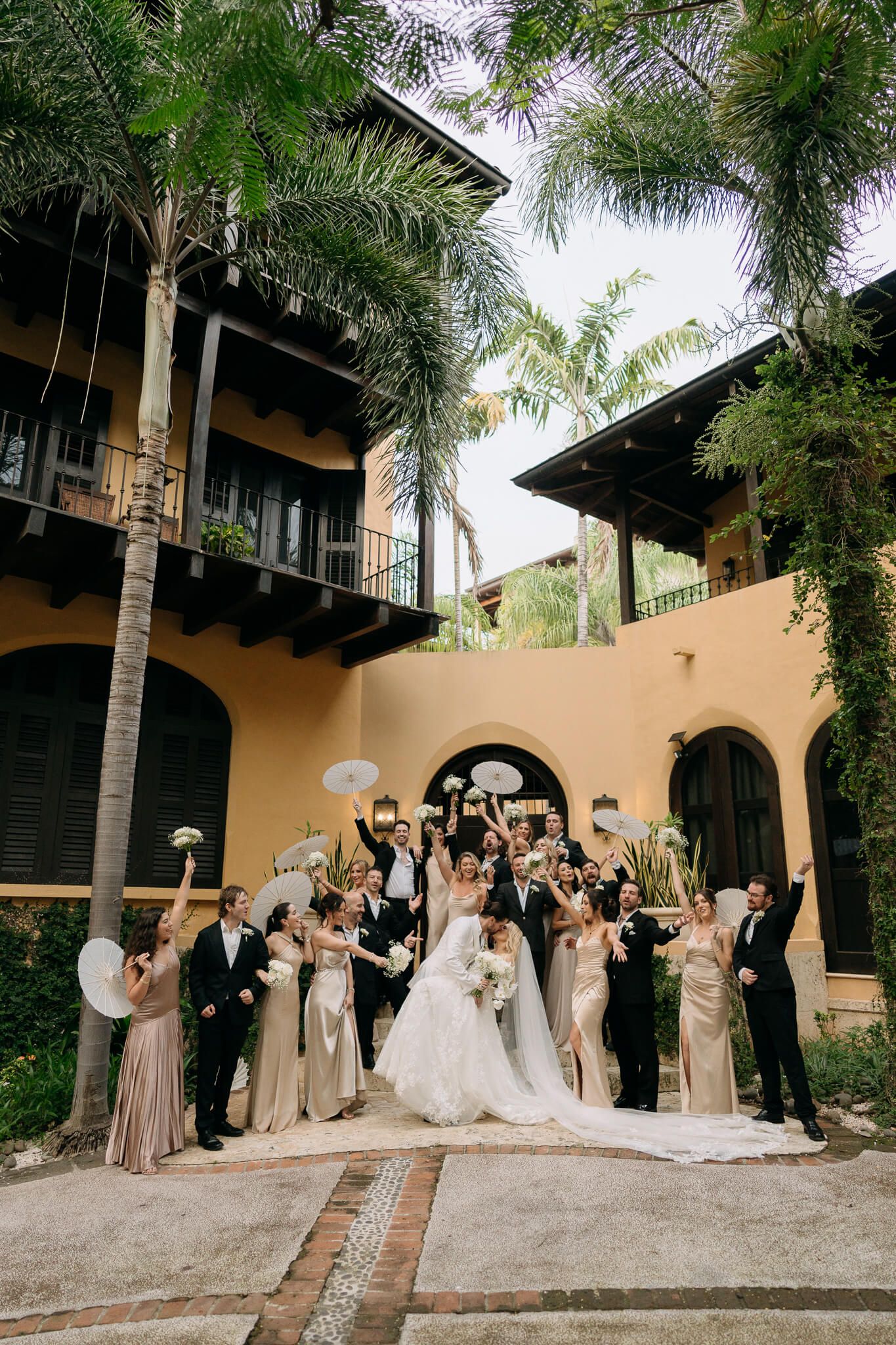 wedding party in las catalinas costa rica