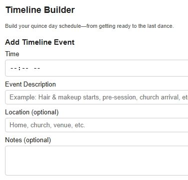 Quinceañera planning checklist inside free Plan My Quince app helping moms track progress and plan month by month