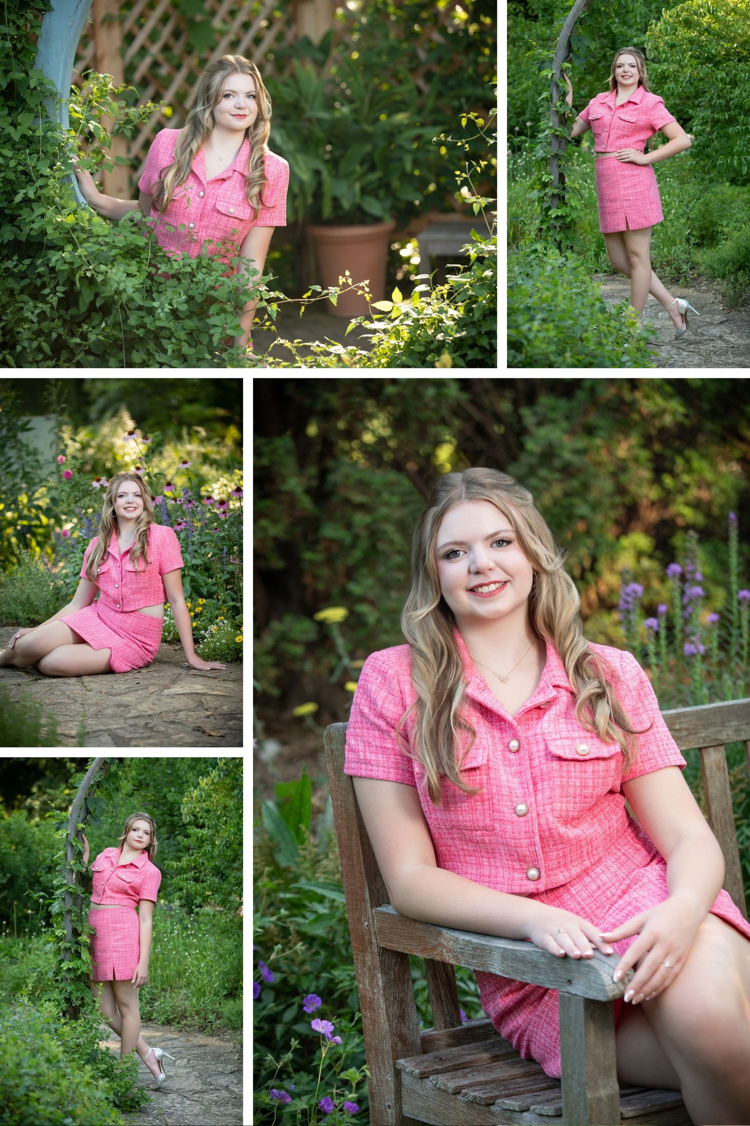 Olentangy senior pictures in Inniswoods.  Senior pictures in the park.  Senior pictures reading a book on a bench. Floral senior pictures.