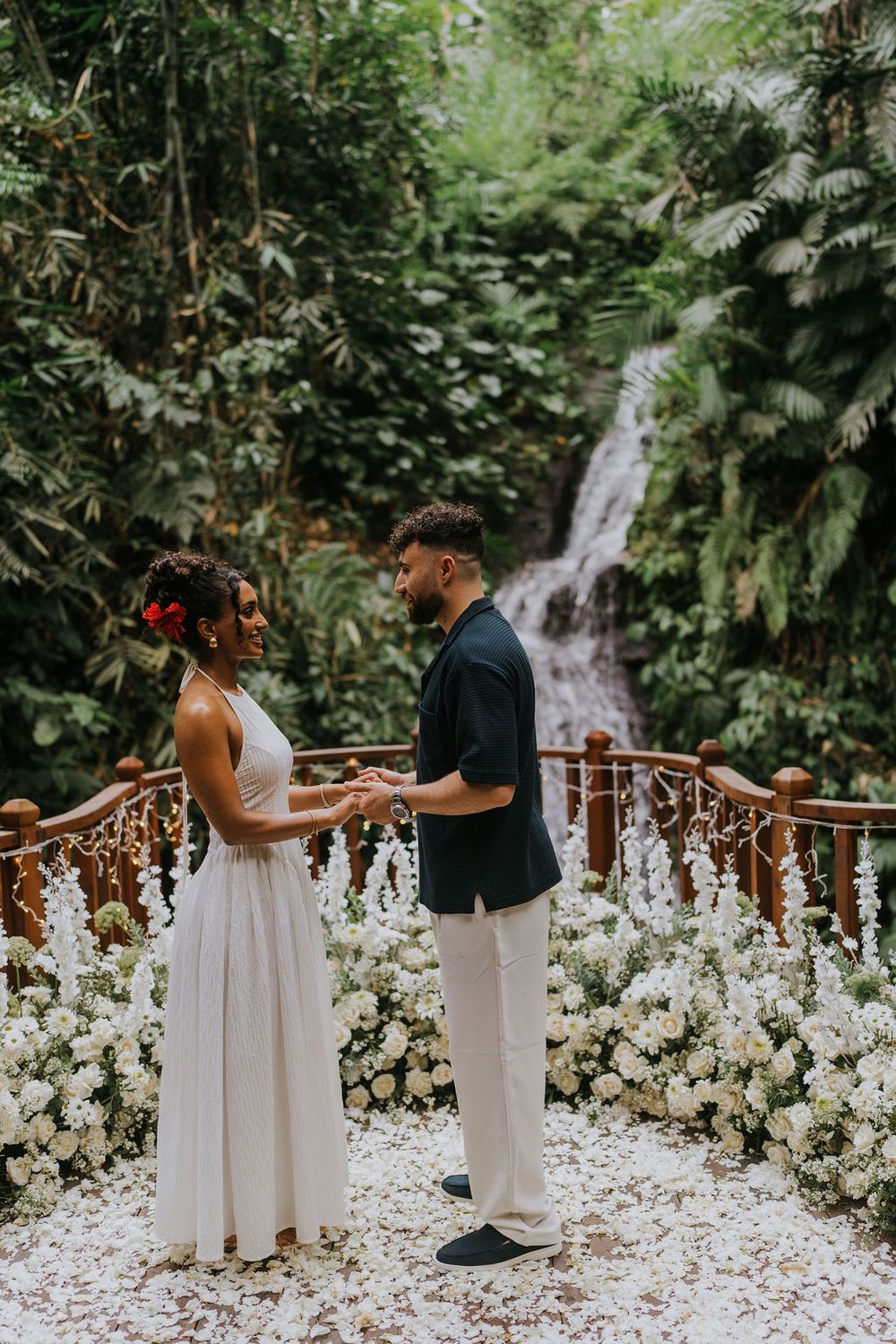 Professional proposal couple photography services at The Kayon Resort Bali.
