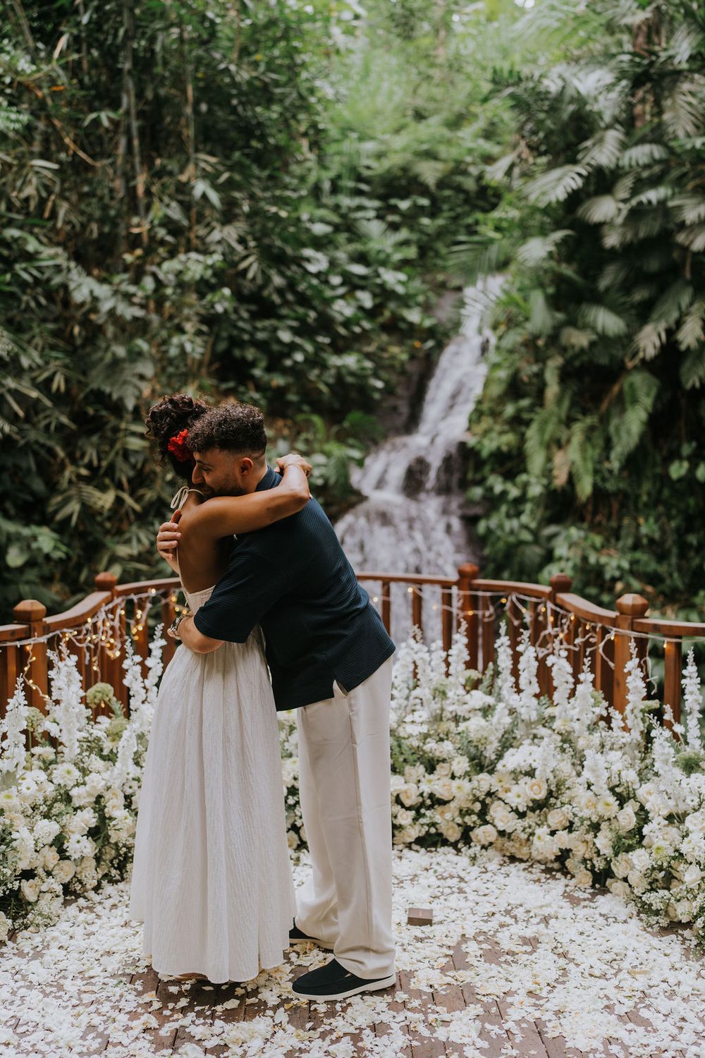 Professional proposal couple photography services at The Kayon Resort Bali.