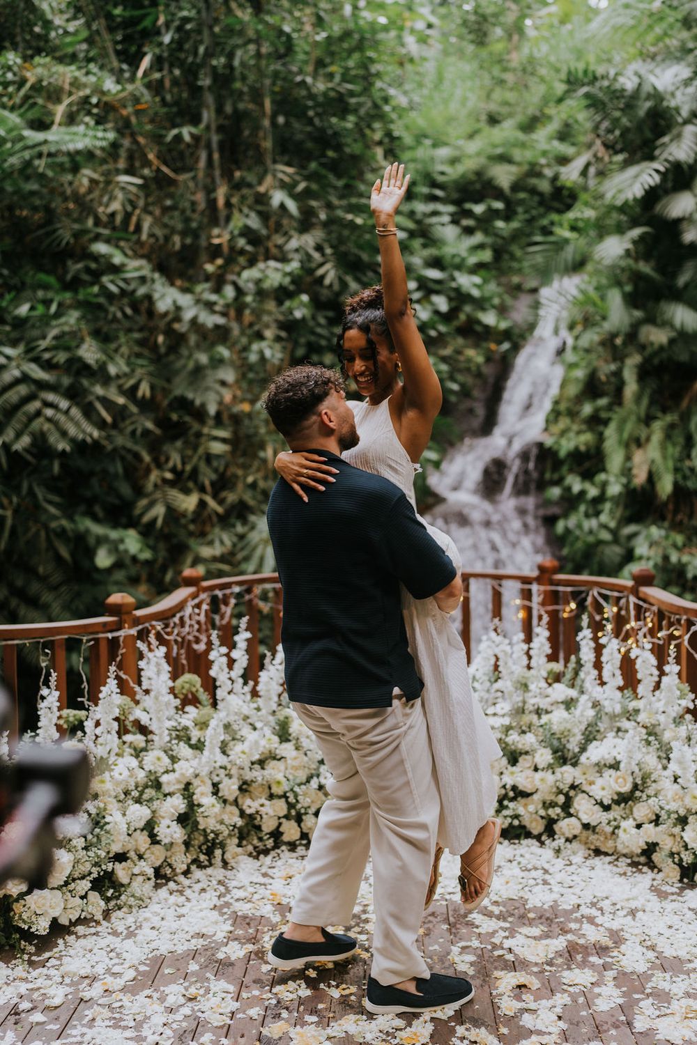 Professional proposal couple photography services at The Kayon Resort Bali.