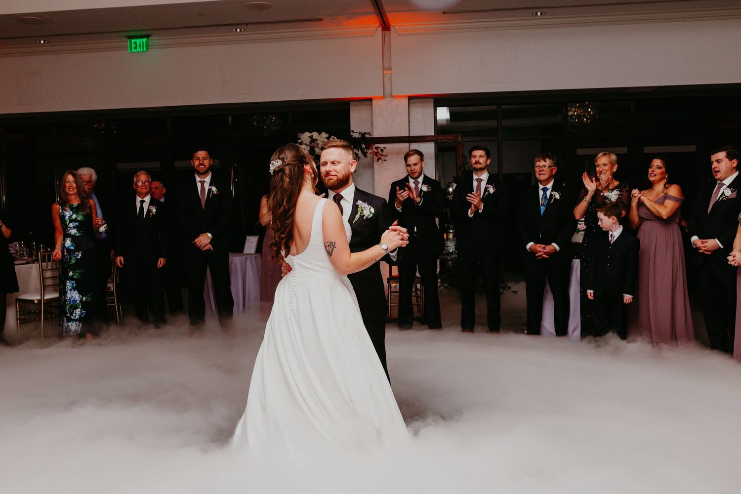 Couple’s first dance at Galloping Hill Golf Course wedding reception