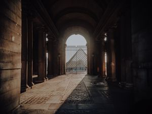 The Louvre Pyramid in Paris, France. 2024