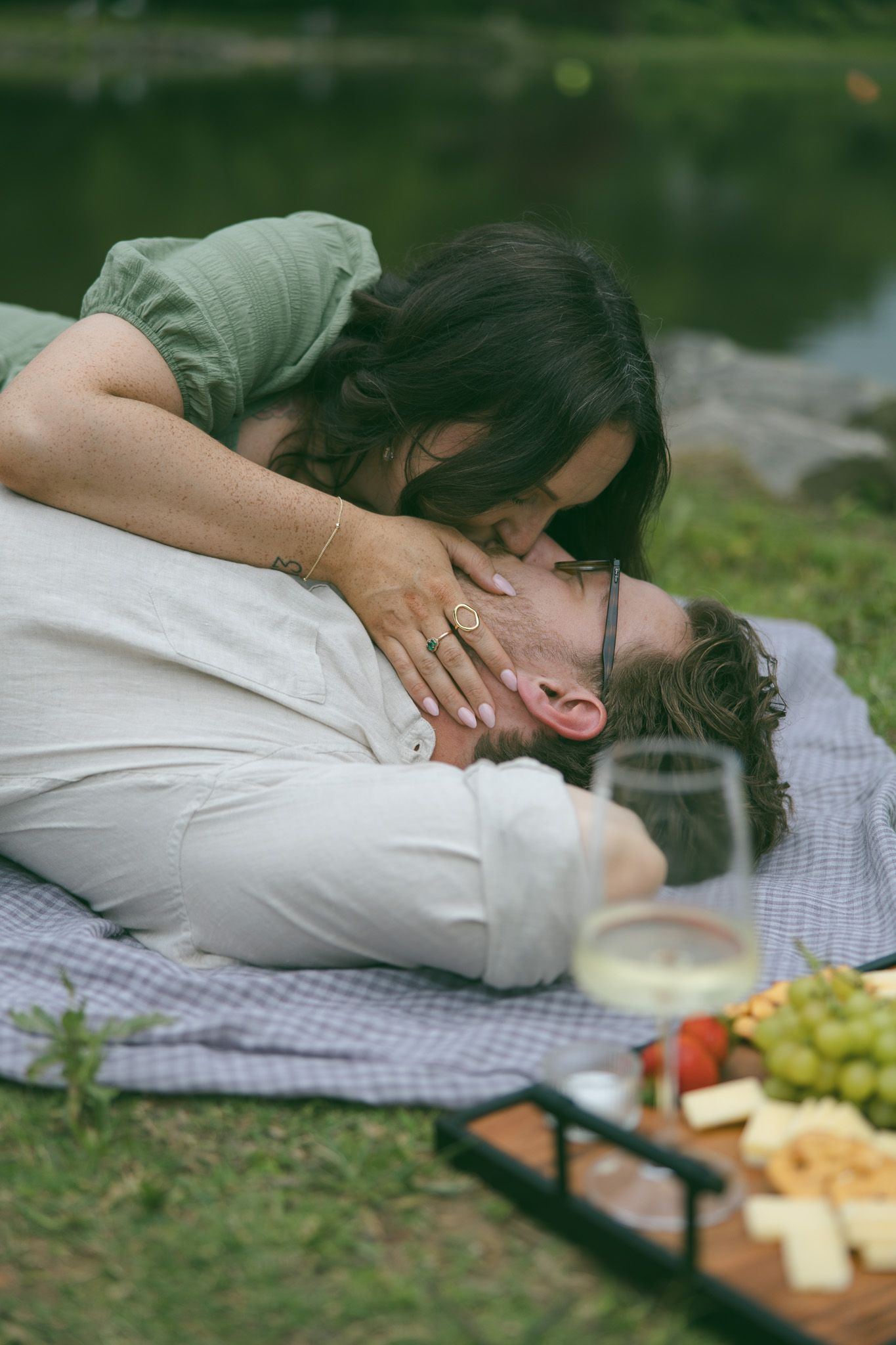 engagement proposal session couple asheville NC GA TN SC romantic mountains lake adventure photoshoot inclusive photographer