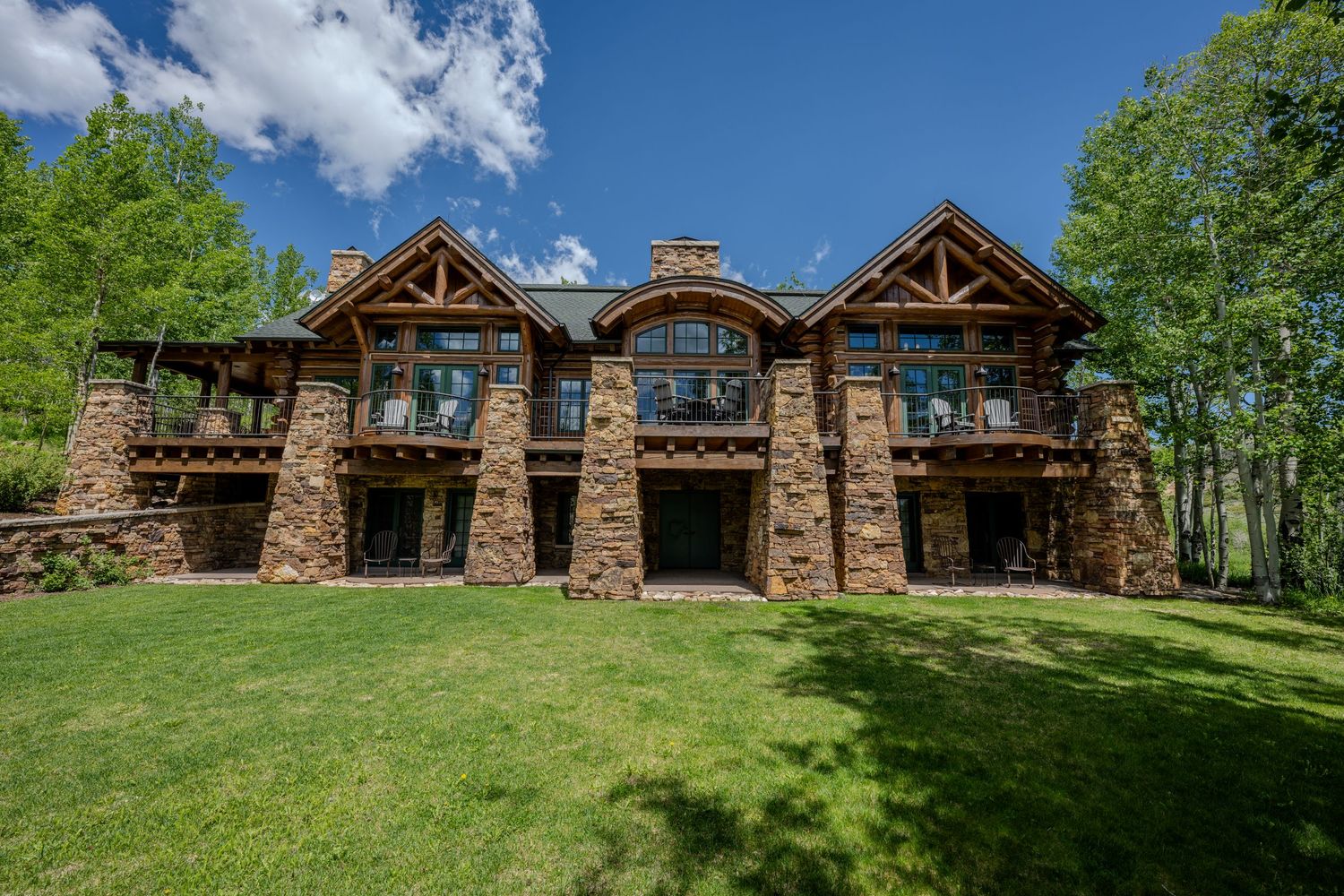 Sunny day shot of the Grand River Ranch Association Clubhouse