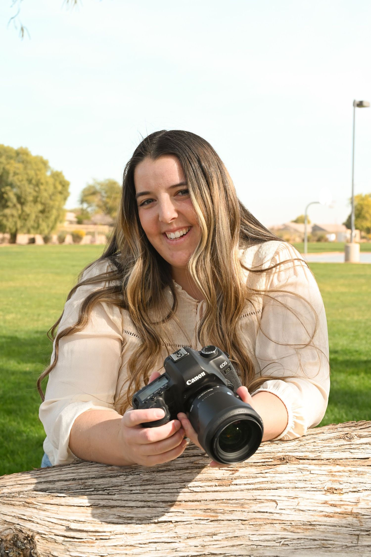 Marketing and branding photo shoot with camera