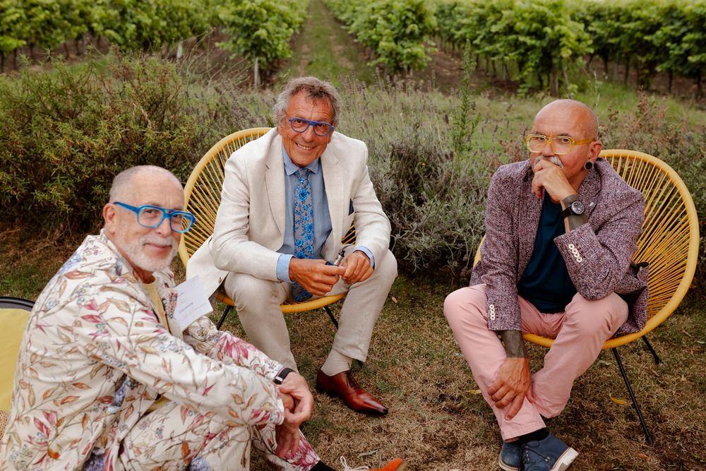 Invités pendant le vin d'honneur