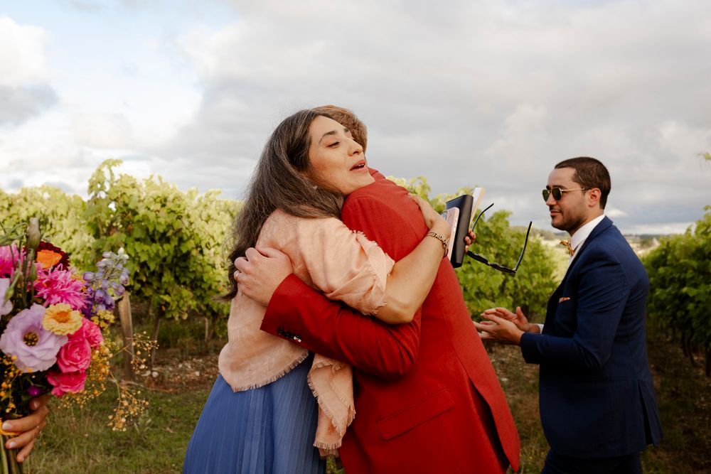 Invités pendant le vin d'honneur