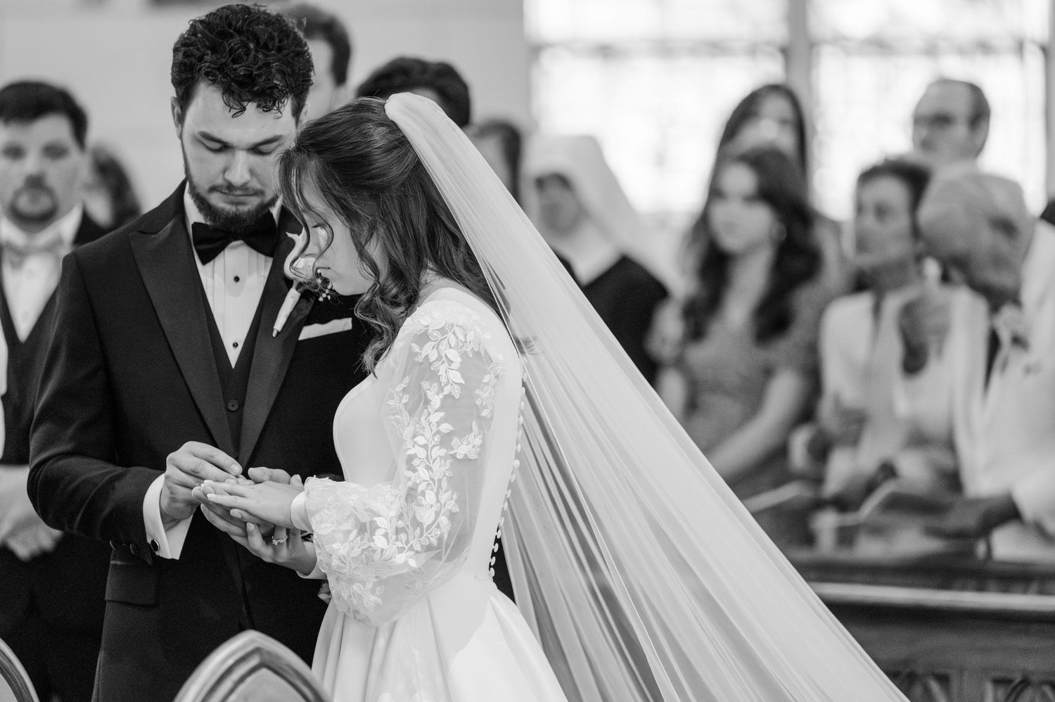 Wedding at Holy Family Cathedral Tulsa Oklahoma.