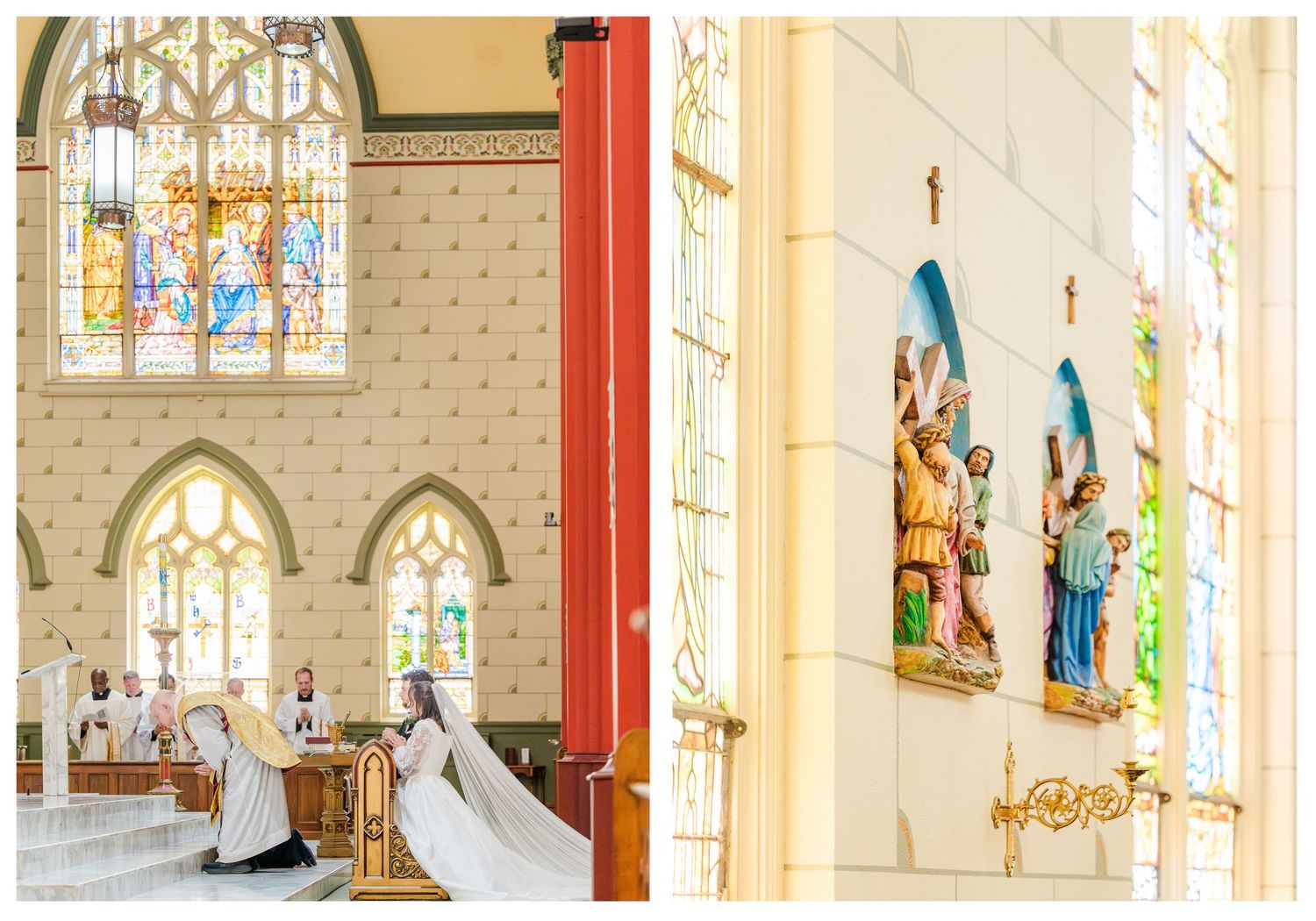 Wedding at Holy Family Cathedral Tulsa Oklahoma.