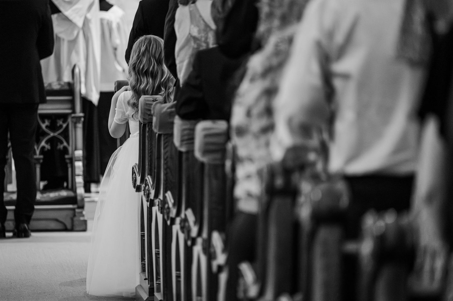 Wedding at Holy Family Cathedral Tulsa Oklahoma.