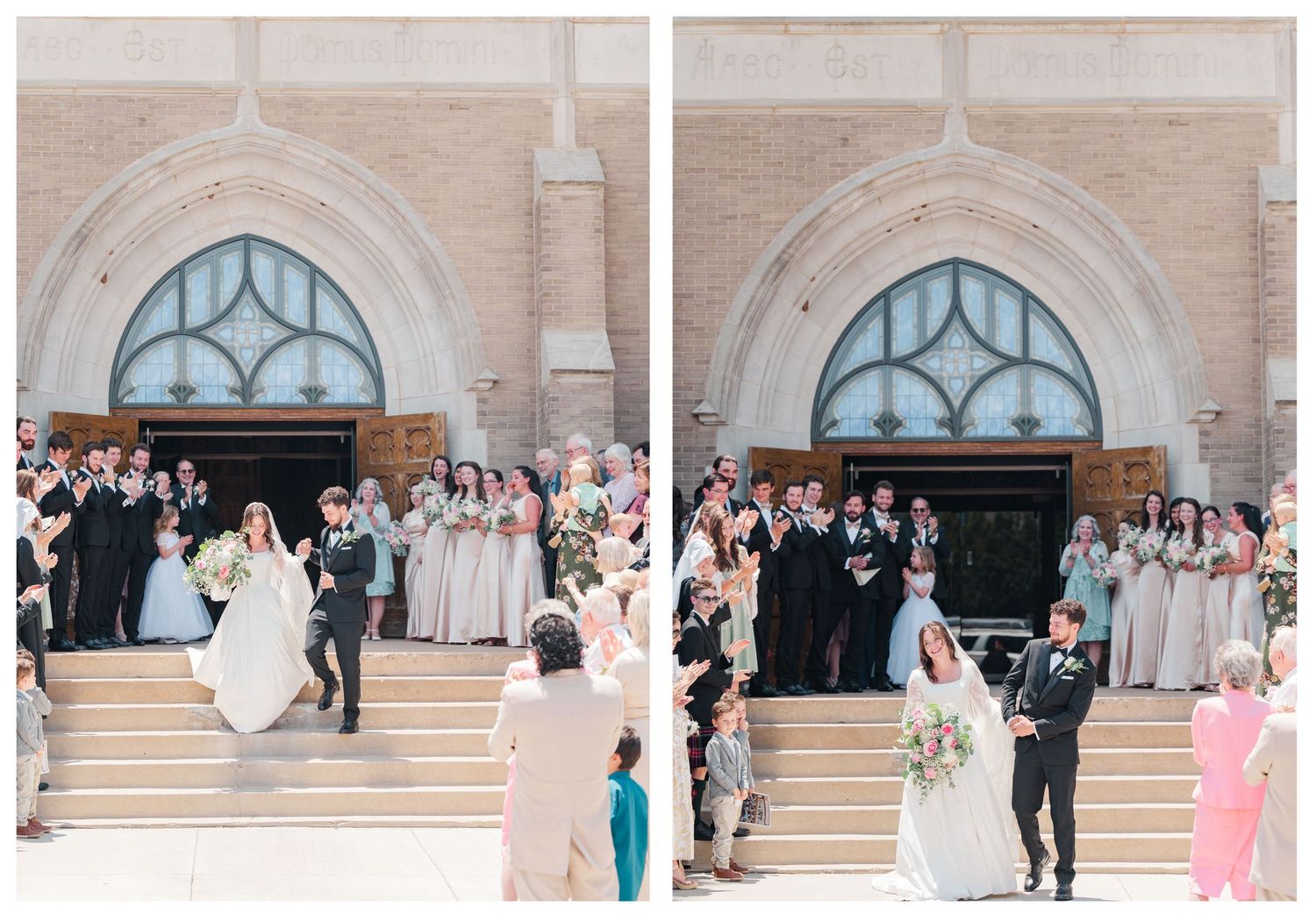 Wedding at Holy Family Cathedral Tulsa Oklahoma.