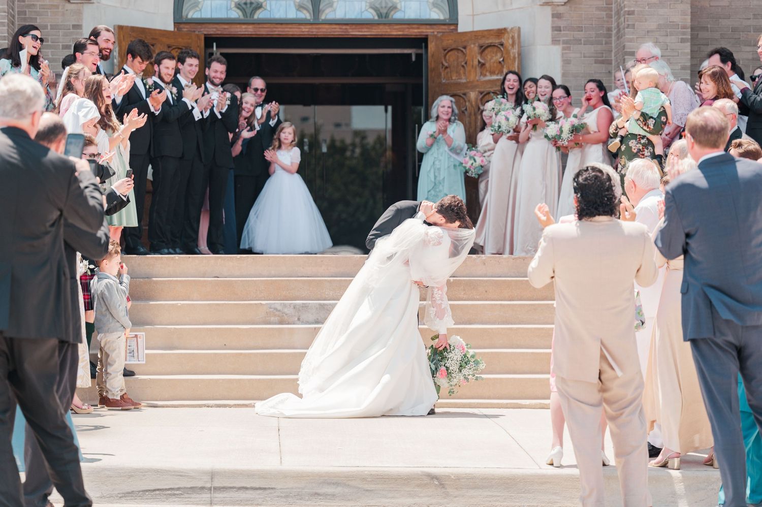 Wedding at Holy Family Cathedral Tulsa Oklahoma.