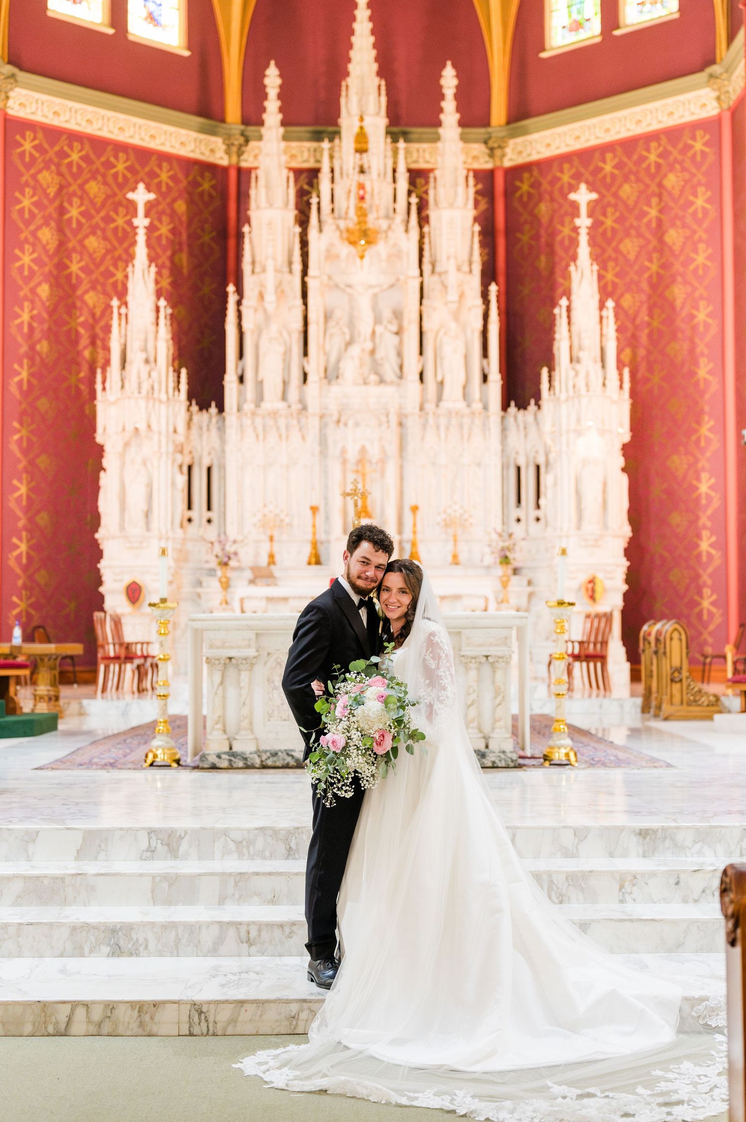 Wedding at Holy Family Cathedral Tulsa Oklahoma.