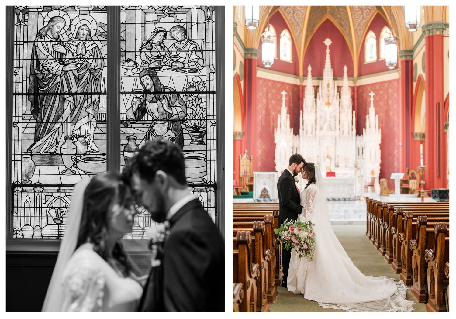 Wedding at Holy Family Cathedral Tulsa Oklahoma.