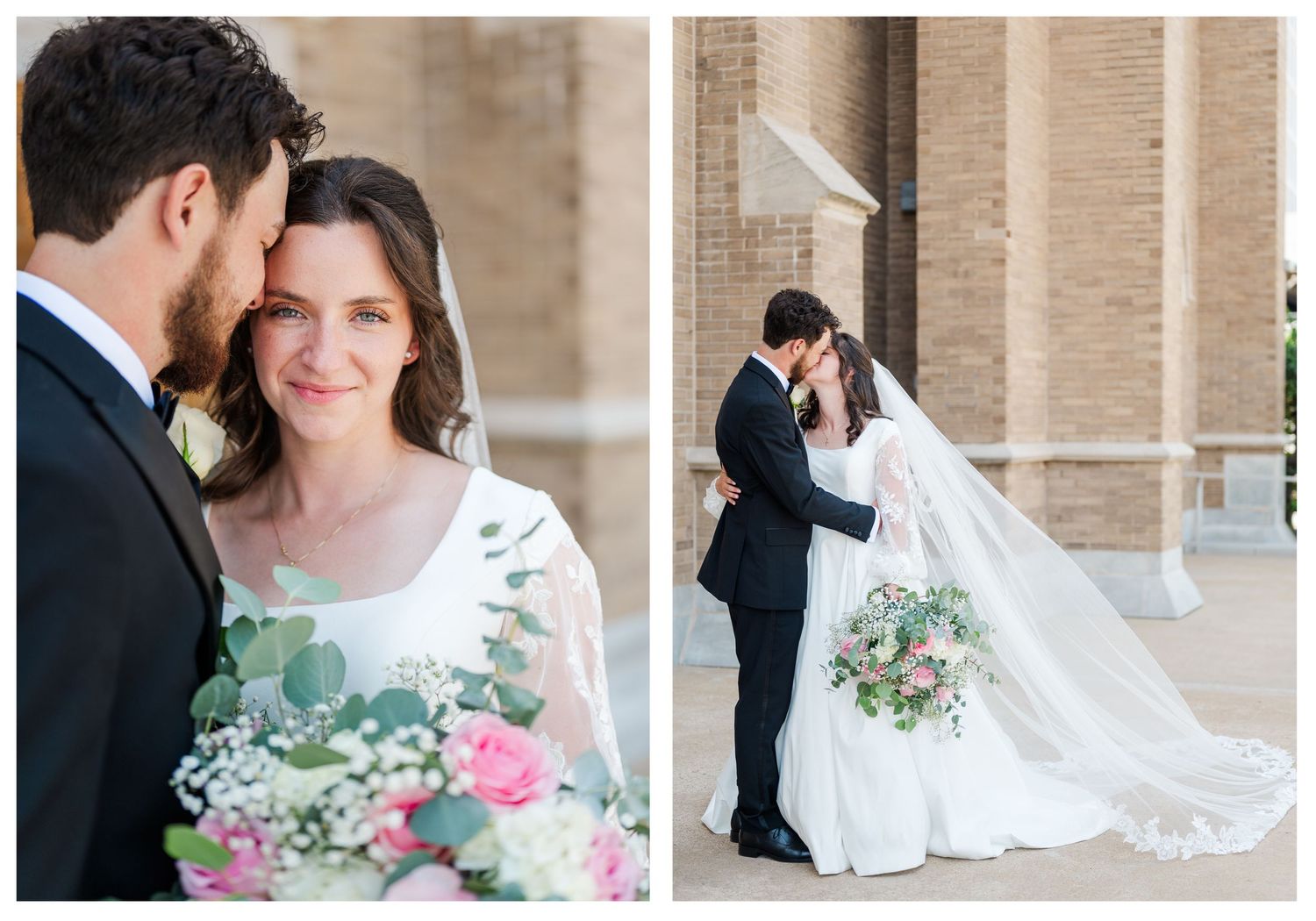 Wedding at Holy Family Cathedral Tulsa Oklahoma.