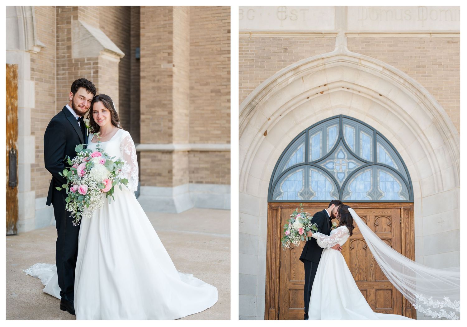 Wedding at Holy Family Cathedral Tulsa Oklahoma.