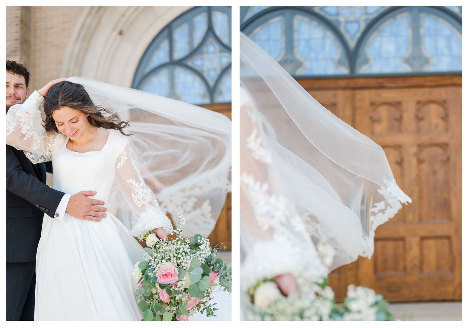 Wedding at Holy Family Cathedral Tulsa Oklahoma.