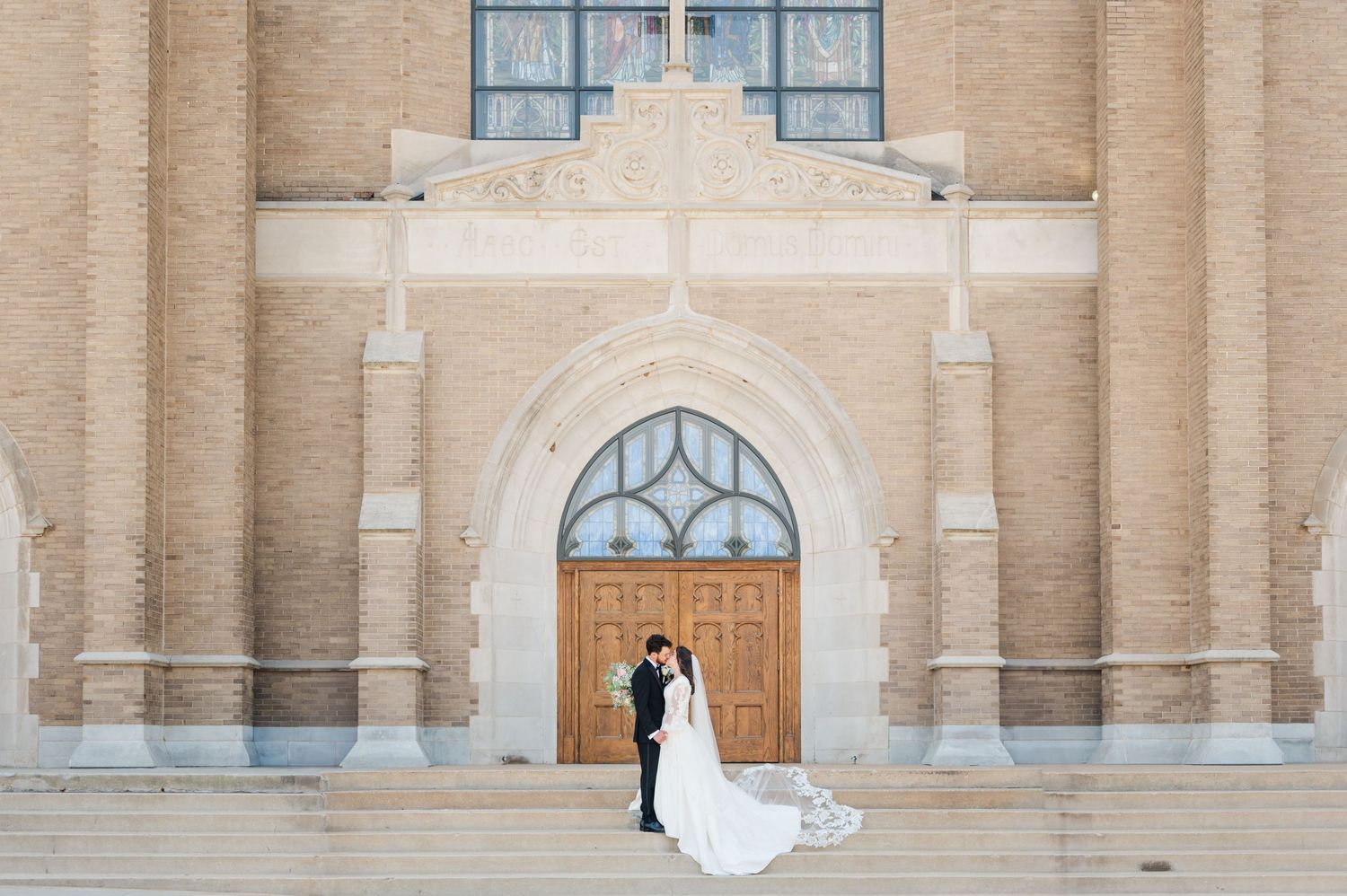 Wedding at Holy Family Cathedral Tulsa Oklahoma.
