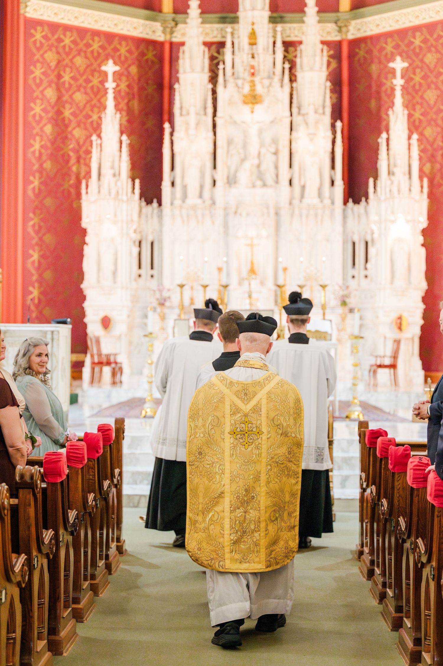 Wedding at Holy Family Cathedral Tulsa Oklahoma.