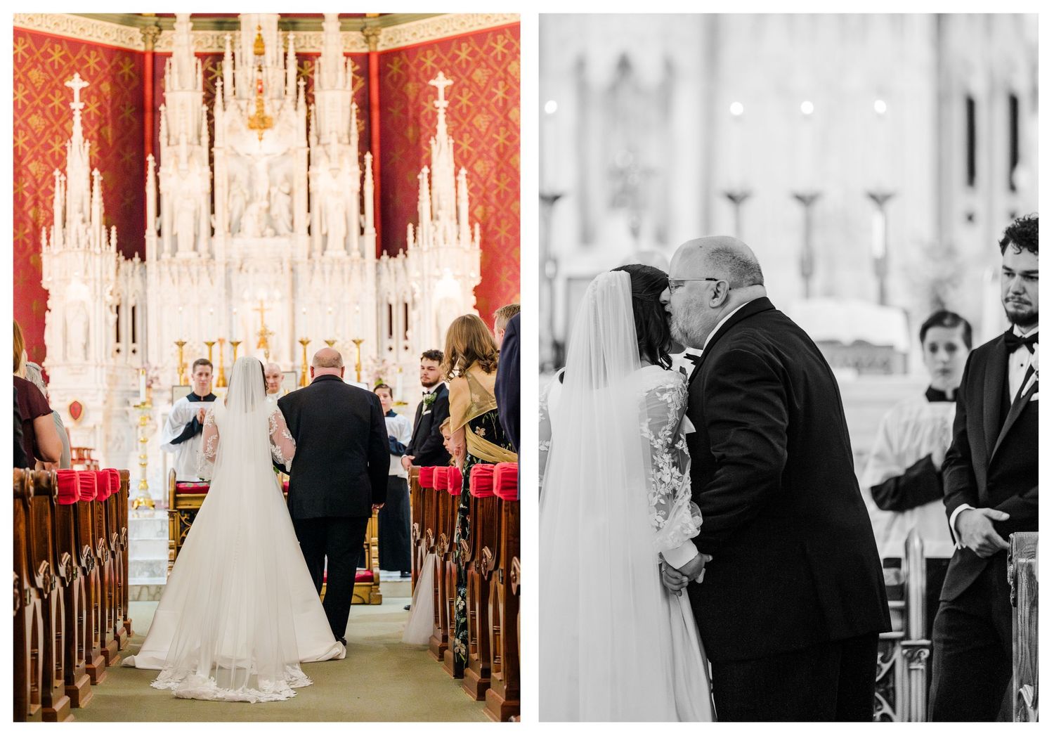 Wedding at Holy Family Cathedral Tulsa Oklahoma.
