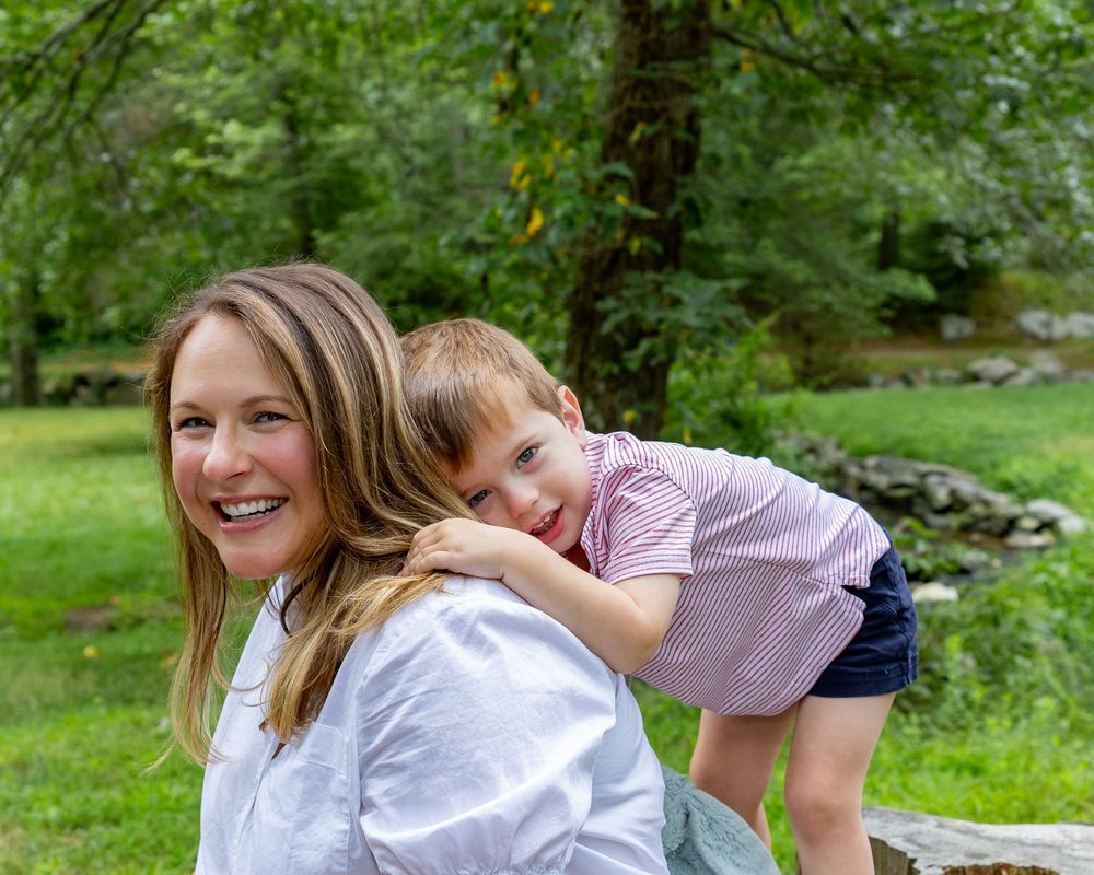 Family photo of mother and son at Wayside Inn in Sudbury, MA during the summer for family photography session.  Weston, Concord, Wayland.