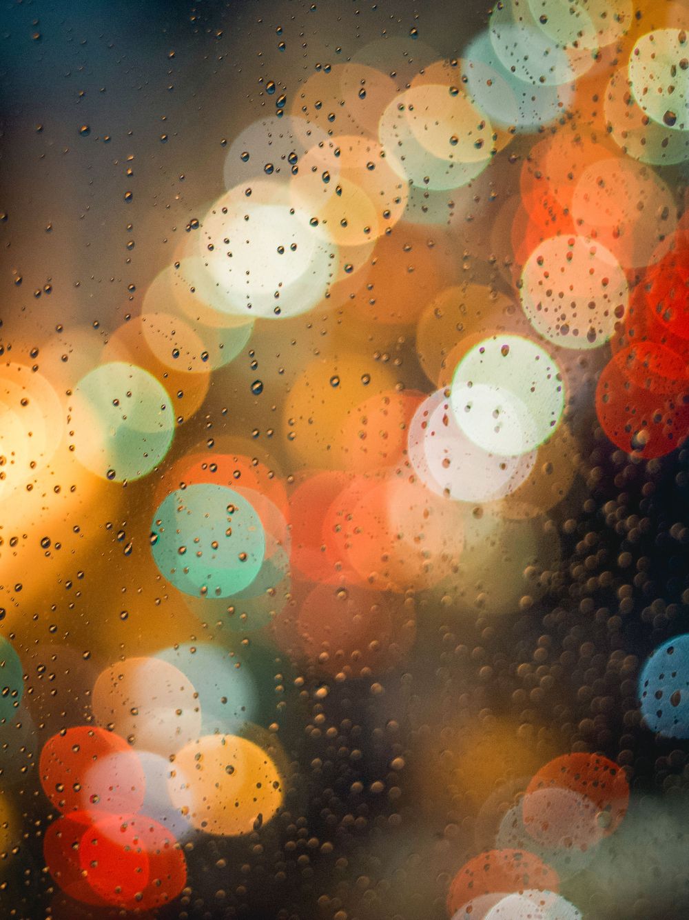 Paris city lights out of focus night photography
