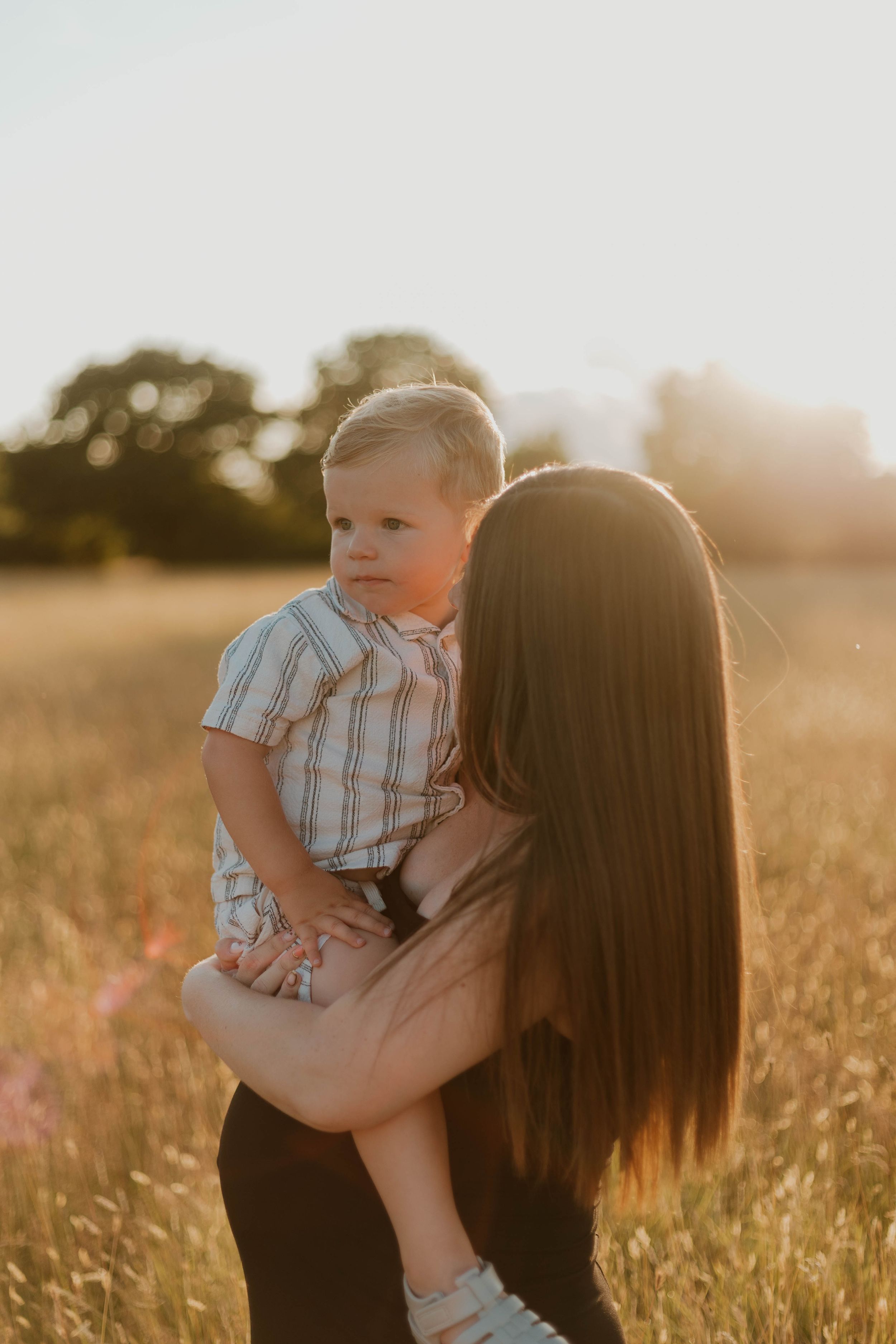 Sunset family photoshoot in Tonbridge including maternity