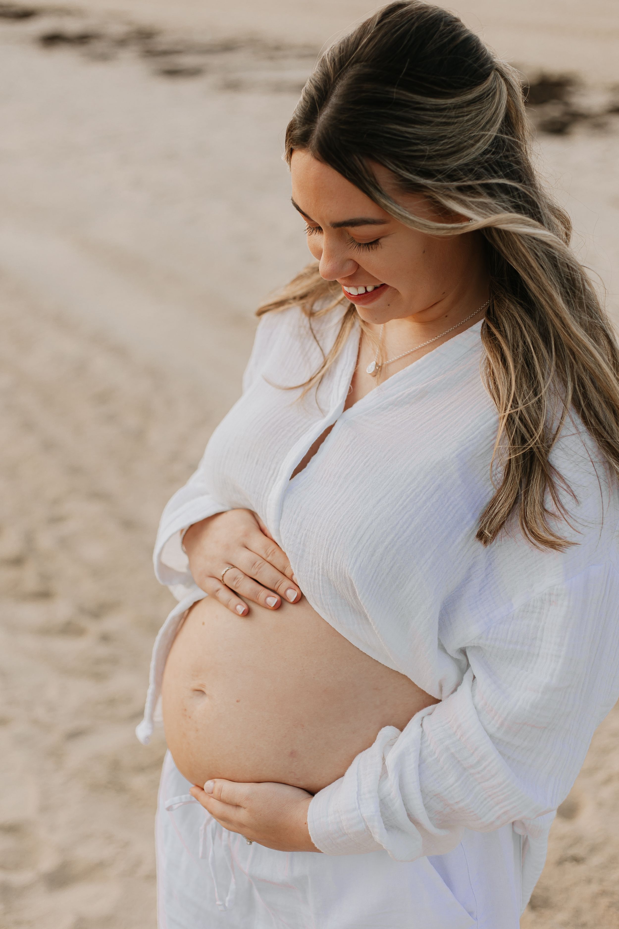 Bump photos at the beach in Rye