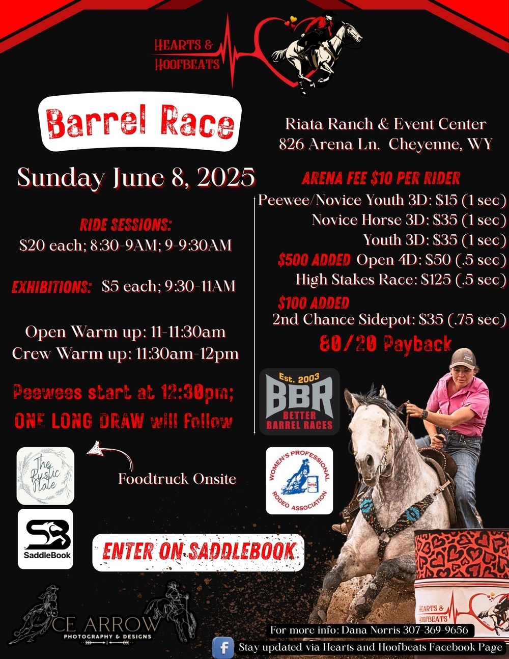 Red and black barrel horse flyer