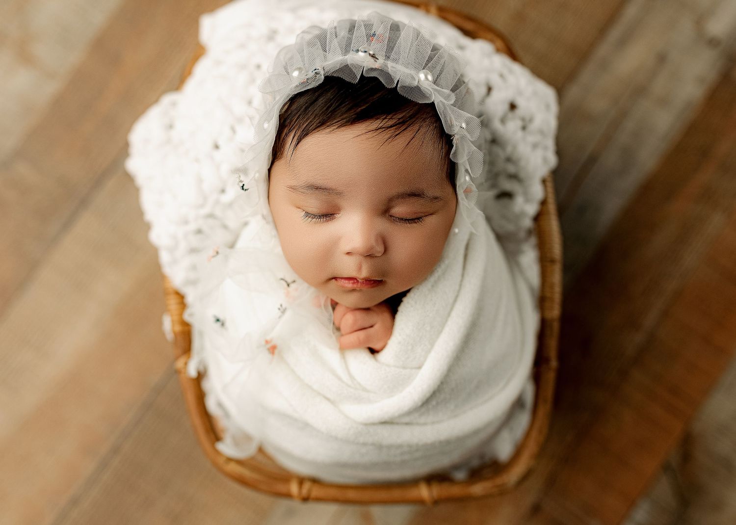 Bailey's Photography | Portsmouth OH | Newborn Photographer | Baby Wrapped in Neutrals | Southern Ohio Studio