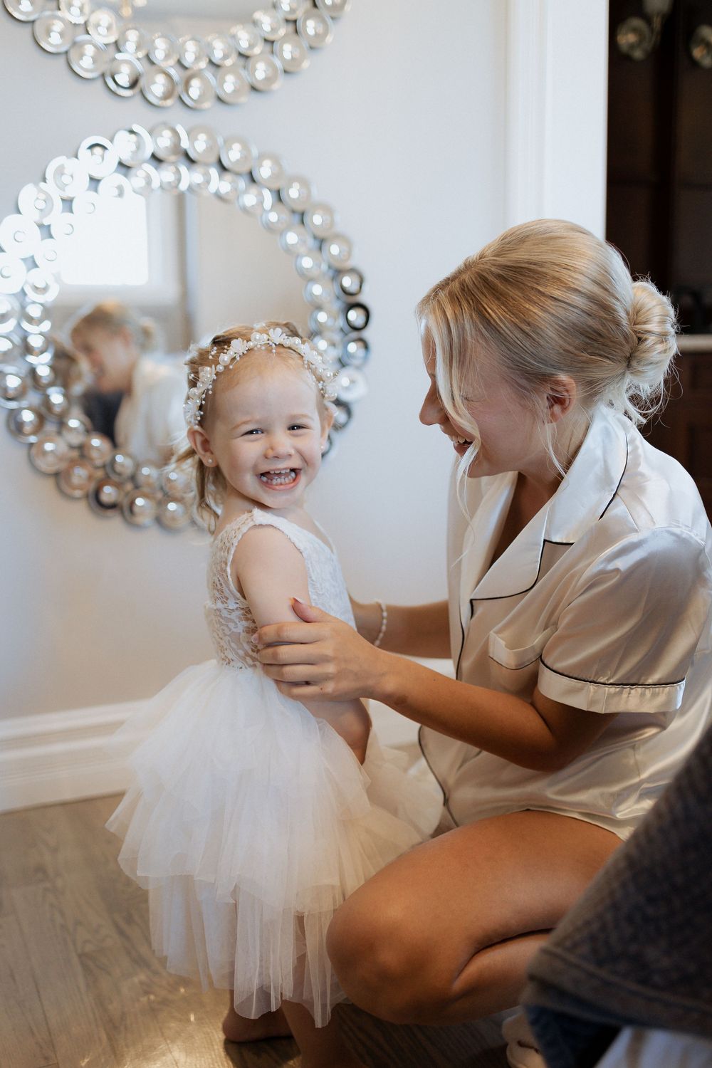 Bride getting ready photos with soft romantic tones in Moncton NB.