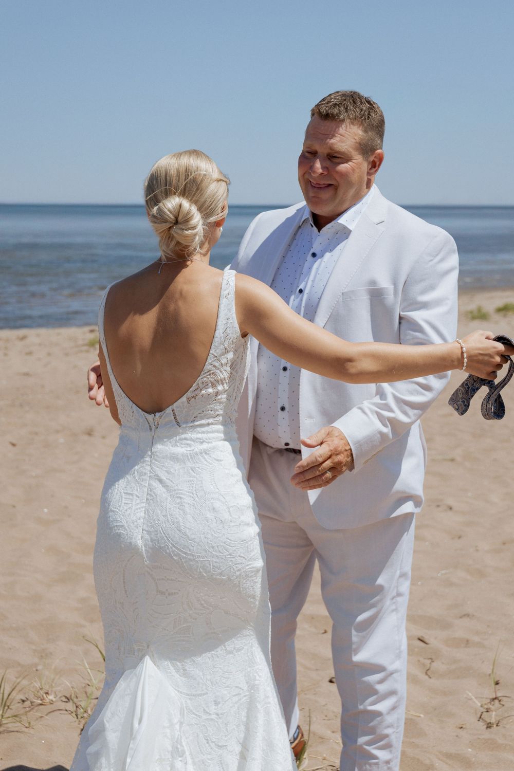Natural light portraits of bride in Dorchester New Brunswick wedding.