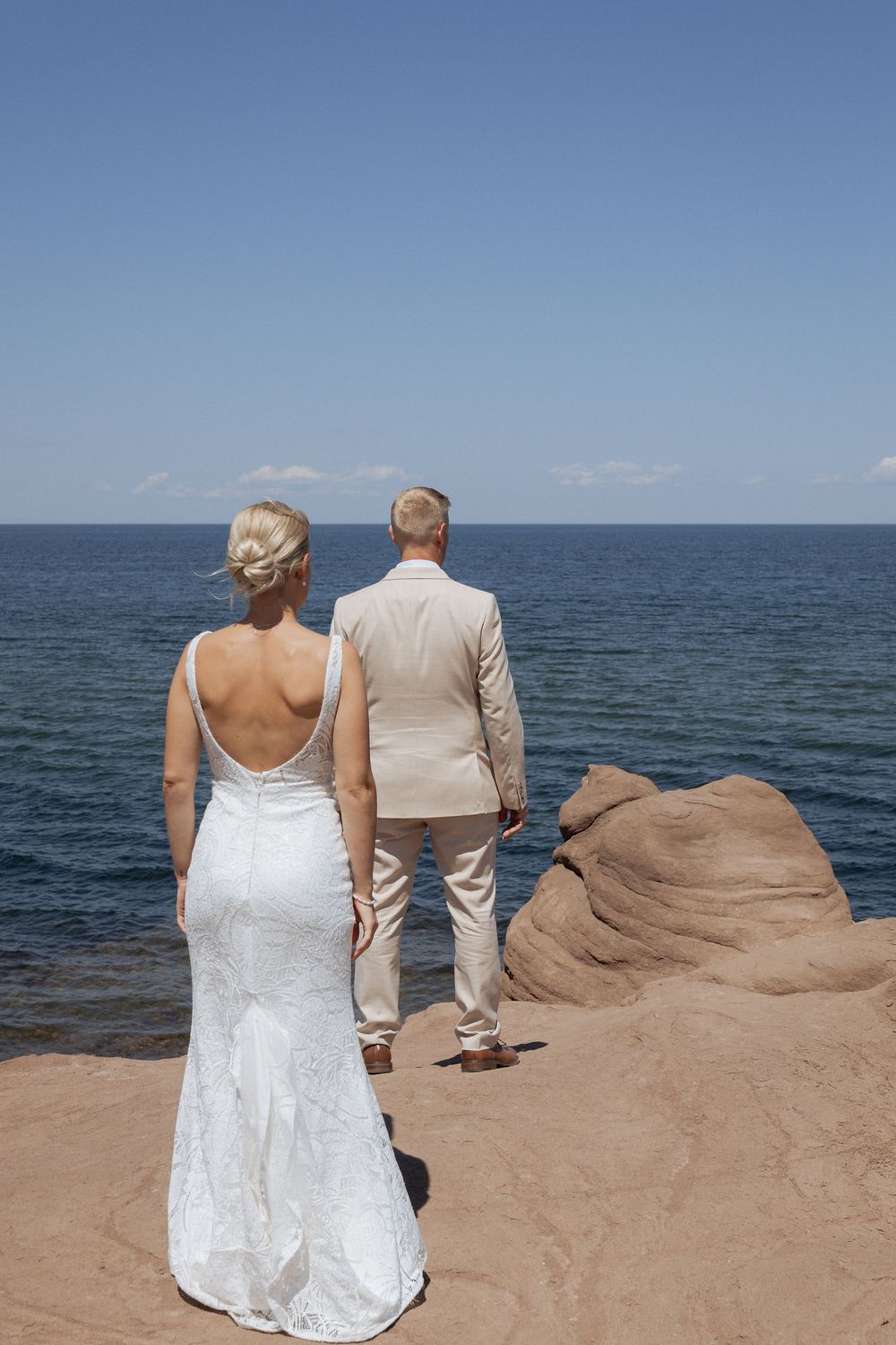 Bride and groom first look captured in Moncton NB.