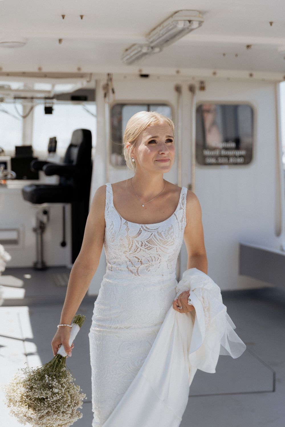 Natural light portraits of bride in Dorchester New Brunswick wedding.