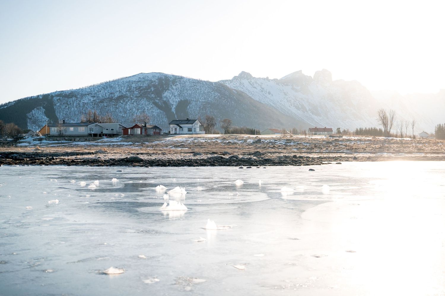 Paysage norvège en hiver Lofoten