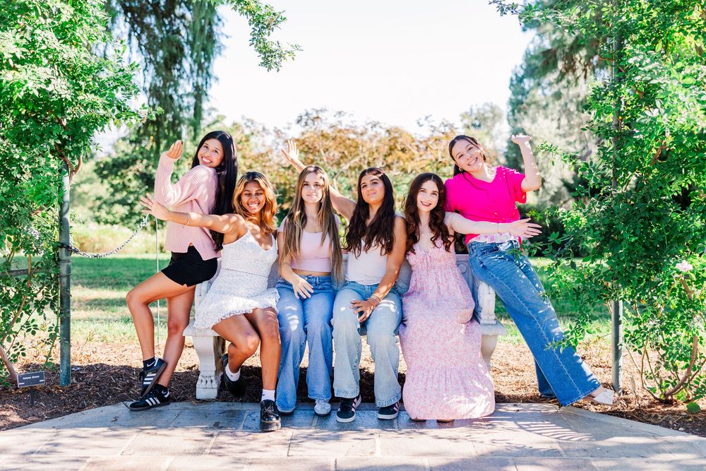 Simi Valley, CA 2025-26 Senior Rep Team @ the Huntington Library.  Senior Photos, Ventura  and Los Angeles County Senior Photographer.