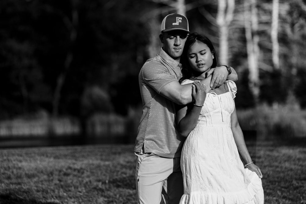 Professional Rhode Island engagement photography The Preserve resort.