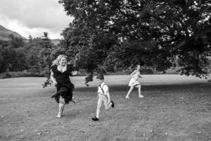 wedding photography in Cumbria - children having fun