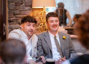 wedding photography in Cumbria - guest having fun